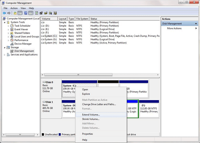 merge partitions - delete volume