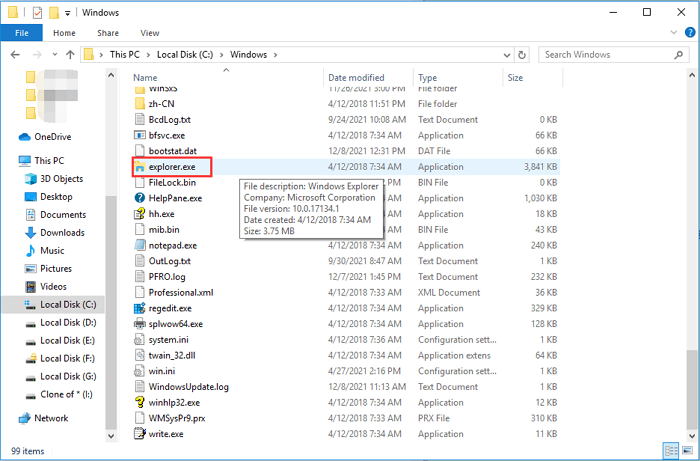 open file explorer via This PC