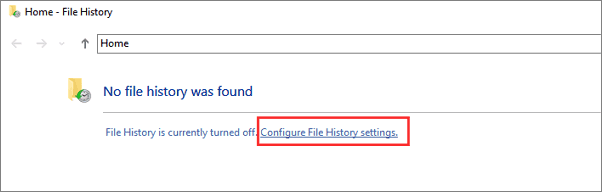Fix File History doesn't recognize the drive error.