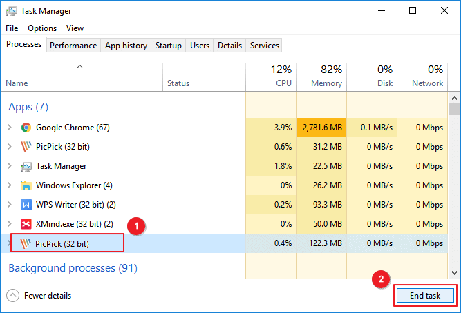 Close background running programs