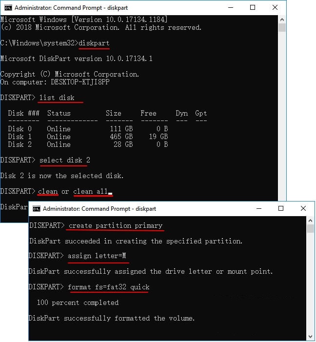 Format encrypted sd card using cmd