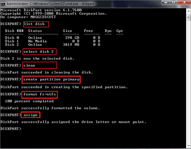 format a hard drive using CMD to fix format greyed out windows 10