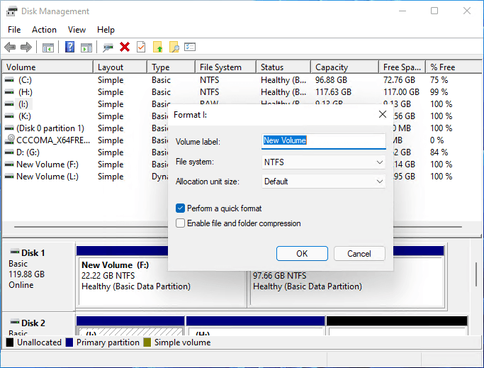 Format partition