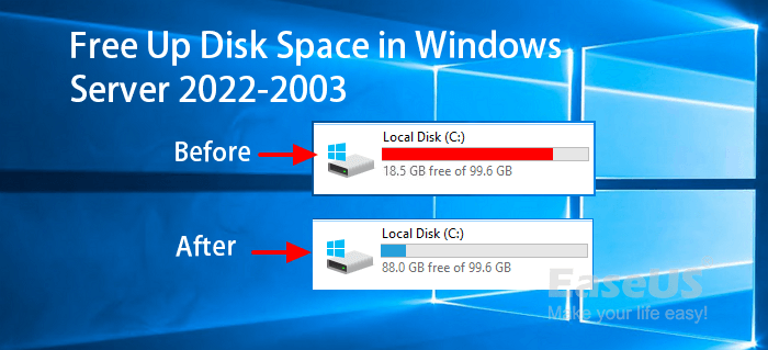 How to free up disk space in Windows Server