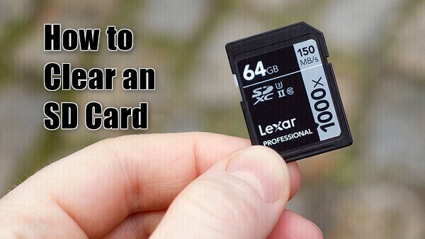 How to clear an SD Card