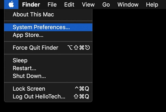 Select System Preferences