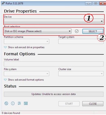 how to use rufus to create bootable usb drive step 1