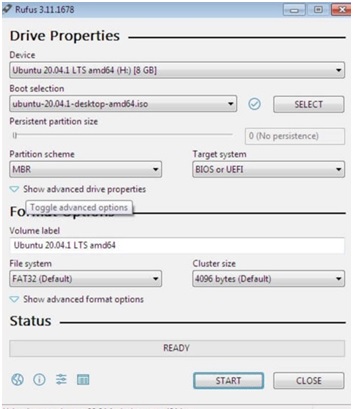 how to use rufus to create bootable usb drive step 3