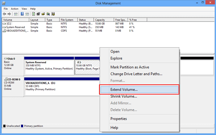 Increase C drive