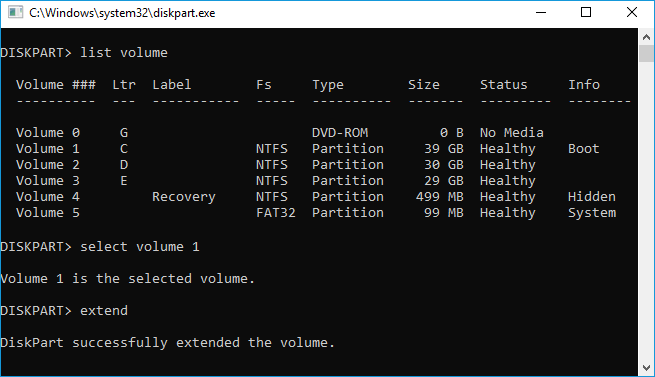 extend Windows 8 C drive