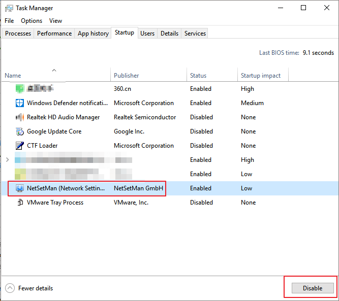 Disable programs from the Startup to increase RAM.
