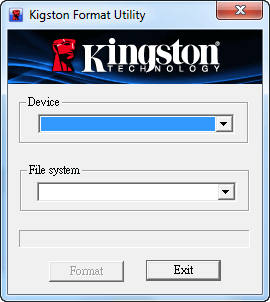 kingston usb format utility