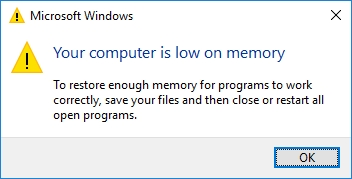 High memoru usage and low memory warning