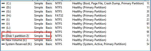 Check missing partition state.