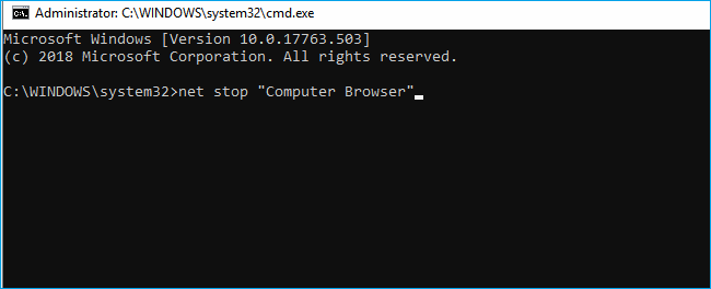 net stop computer browser