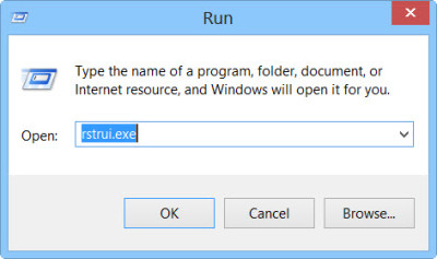 open system restore in the run box to fix the windows 10 start menu critical error