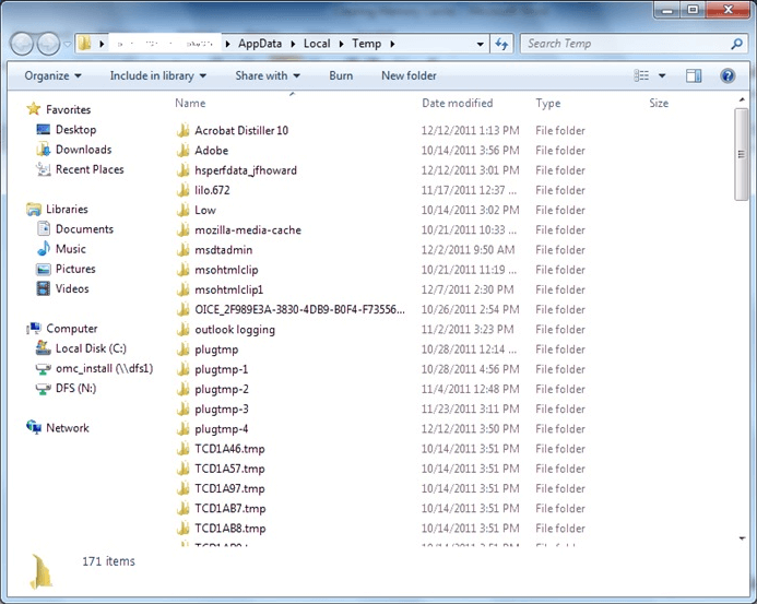 Open local folder for restore camtasia video.