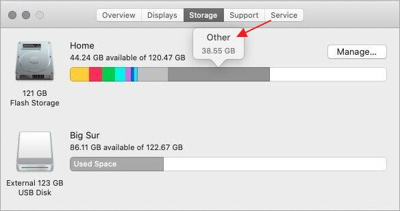 check storage on mac