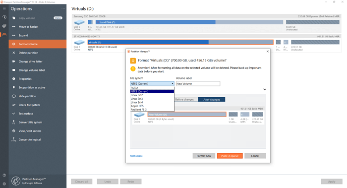 Paragon partition manager