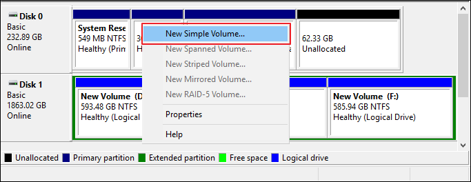 Create partitions on M.2