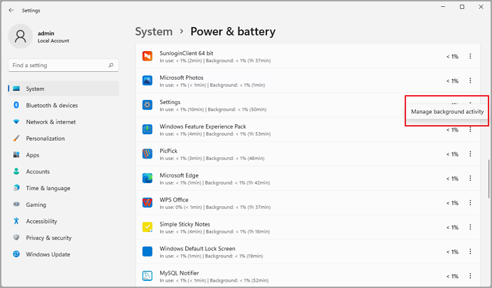 change power usage - 2