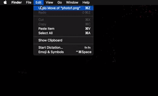 bring back mac deleted files via undo option