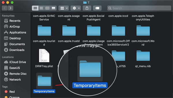 Recover unsaved Word documents from Temporary items folder