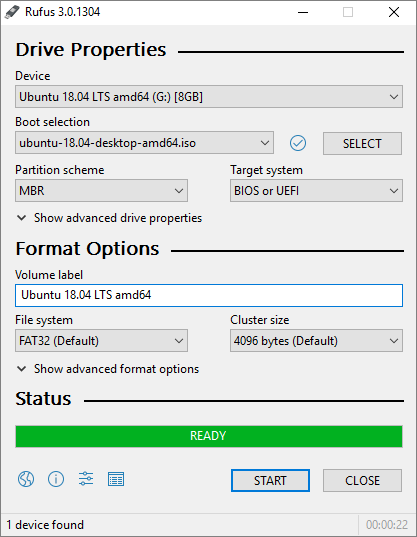 use refus to create UEFI bootable USB 