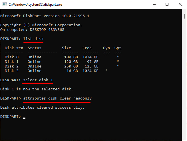 run command diskpart