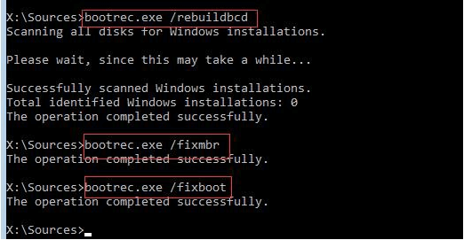 repair boot drive from command prompt