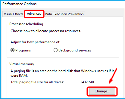 adjust virtual memory to fix windows update freezes computer