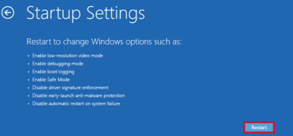 Fix Windows 10 stuck at loading screen error by reboot PC from safe mode.