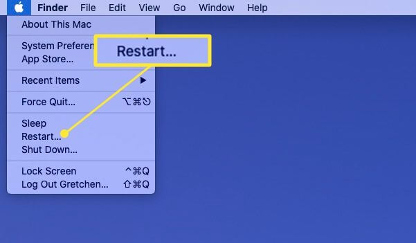 restart mac