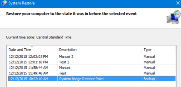 Restore Windows to previous point to fix Windows 10 stuck on loading screen error.