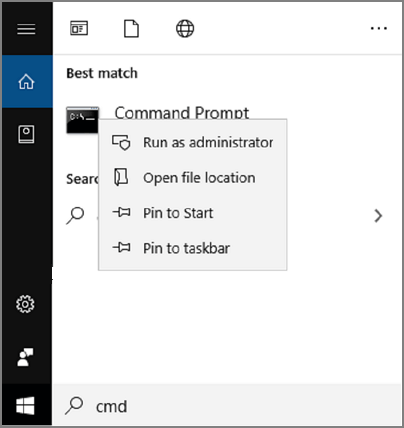 running command prompt as an administrator