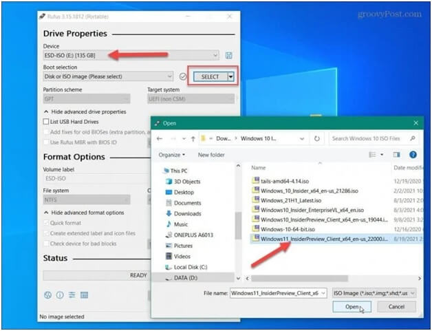 burn iso to usb in rufus