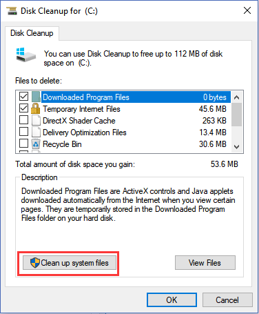 run disk cleanup 1