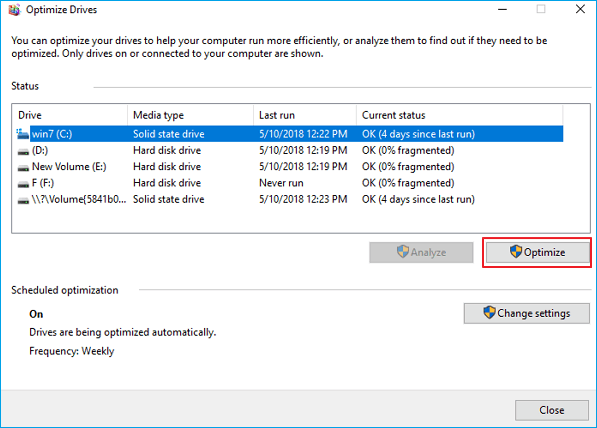optimize the disk with disk defragmenter to fix games take forever to load PC