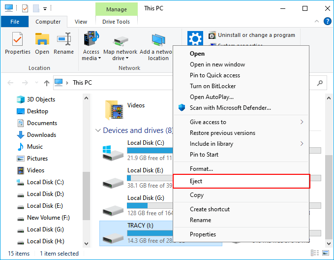 Unplug external storage device that slows down computer from shutting down