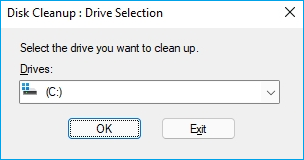 Select drive to cleanup