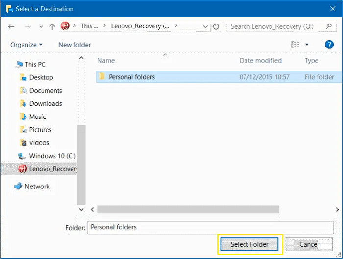 move desktop folder