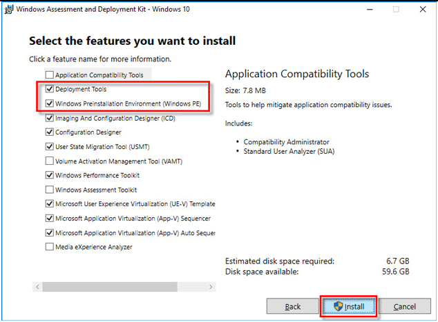 Select the Features You Want to Install