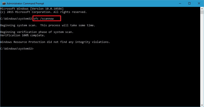 run SFC to fix Windows has detected file system corruption