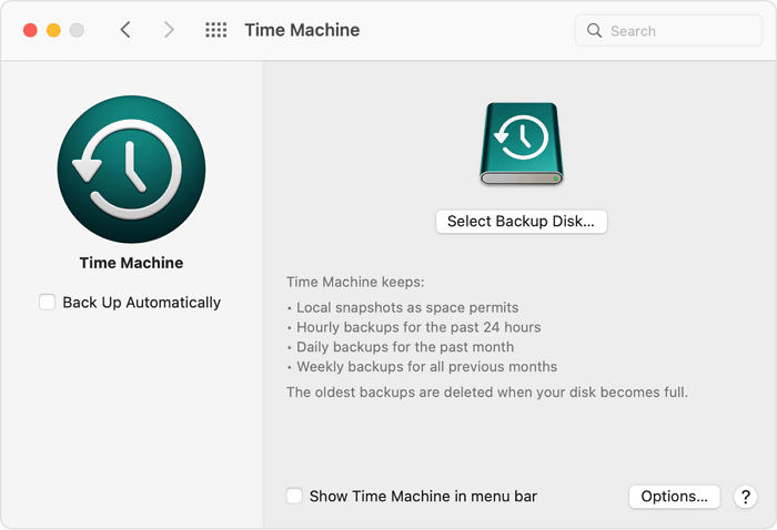 Time Machine backup