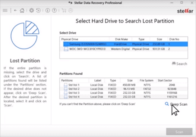 best partition recovery software -  Stellar Phoenix Partition Recovery