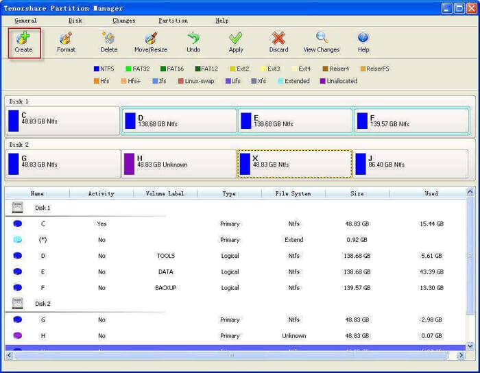 Tenorshare partition manager