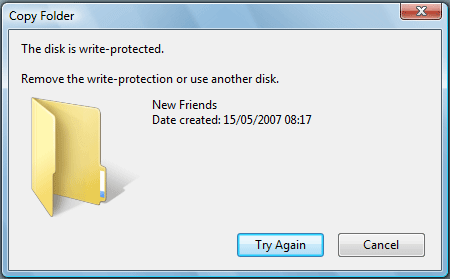 fix pen drive is write protected while copying files