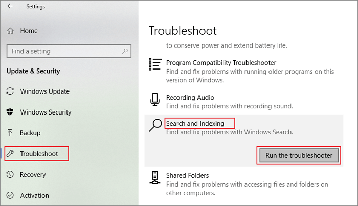find the troubleshooter on windows 10