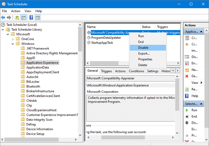 disable microsoft compatibility appraiser