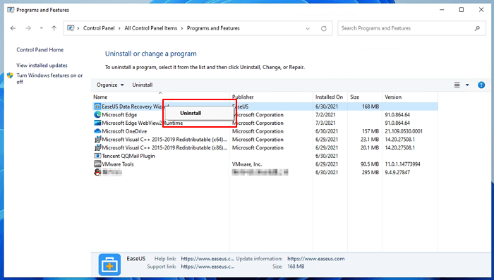 uninstall applications in Windows 11 - 2